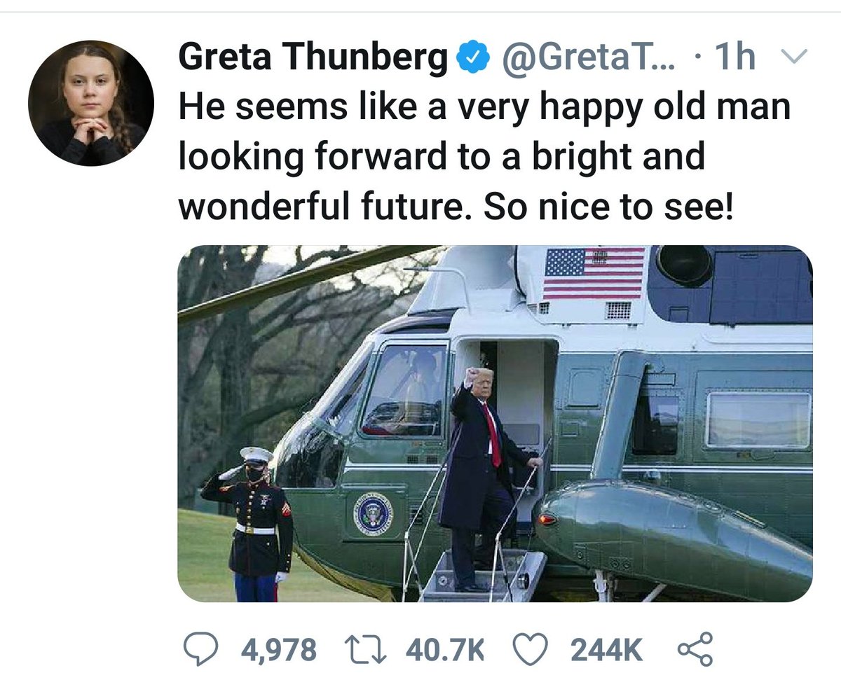 Greta Thunberg waiting in the tall grass for as long as it takes.