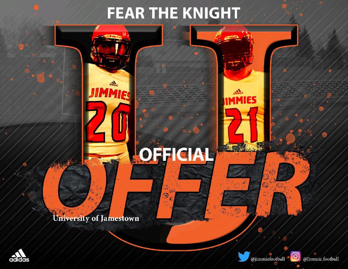 Kade Holmgren (@kadeholmgren) on Twitter photo I’m very grateful to receive a scholarship offer to play football at Jamestown University! <a href="/Coach_Mistro/">Brian Mistro</a> <a href="/Coach_Challeen/">Jason Allan Challeen</a> <a href="/GameFaceTr/">GameFace Training</a> <a href="/FonotiNiko/">NikoFonoti</a> <a href="/Rustyboiii/">Rusty Becker</a> @lombocrimson <a href="/Crimsonfootball/">Crimsonfootball</a> I’m very grateful to receive a scholarship offer to play football at Jamestown University! <a href="/Coach_Mistro/">Brian Mistro</a> <a href="/Coach_Challeen/">Jason Allan Challeen</a> <a href="/GameFaceTr/">GameFace Training</a> <a href="/FonotiNiko/">NikoFonoti</a> <a href="/Rustyboiii/">Rusty Becker</a> @lombocrimson <a href="/Crimsonfootball/">Crimsonfootball</a>