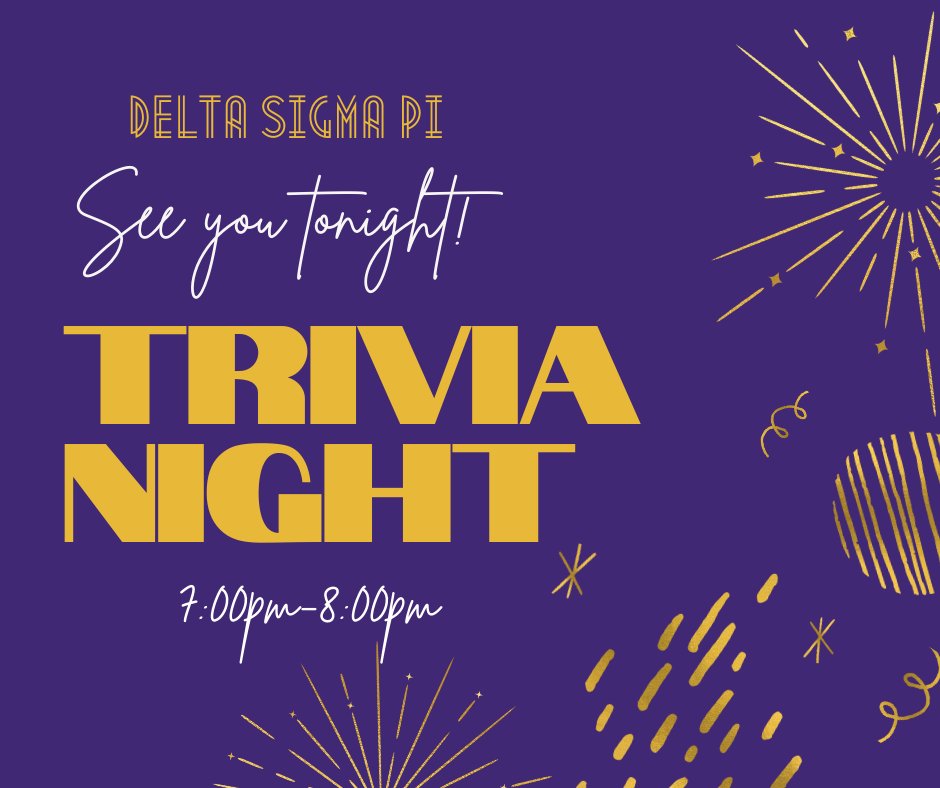 Our trivia event is tonight! Join us at 7:00 when there are sure to be fun laughs, good times! Message us for the link  😀