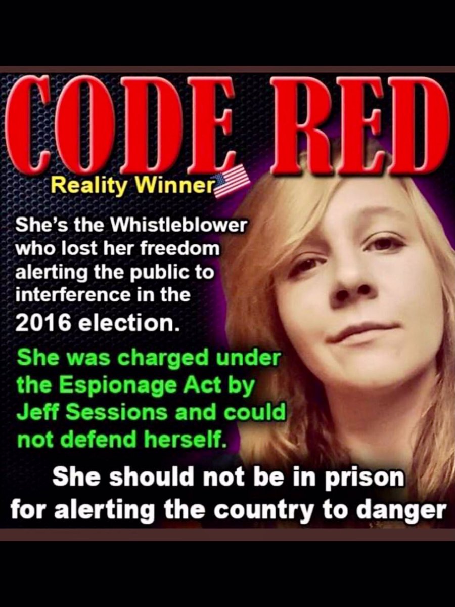 spunkygaga's tweet photo. @MiaFarrow @WendyMeer11 @JoeBiden #RealityWinnerDeservesFreedom  She fought for ours❣️ https://t.co/uvpTiF7TmM