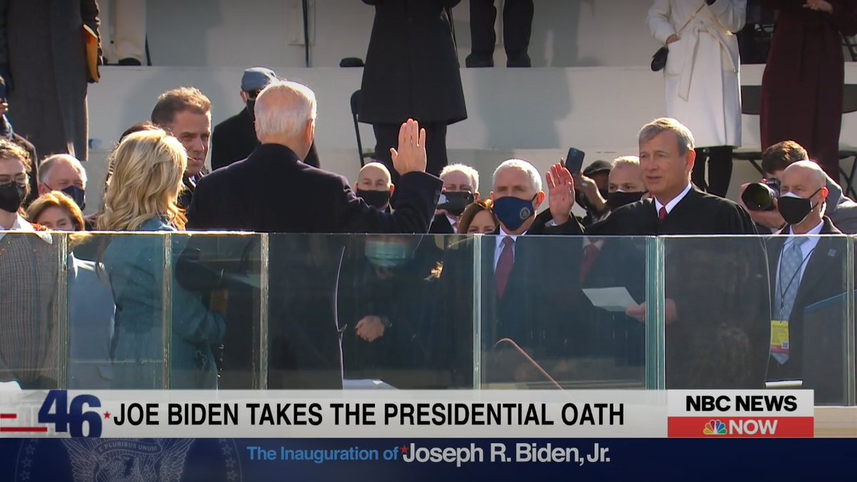 It's done!

CONGRATULATIONS #PresidentBiden, the #46thPresident of these United States of America, and his right-hand woman, #VicePresidentHarris!
🎉🎉🎉🎉🎉🎉🎉🎉🎉

#InaugurationDay
#Inauguration2021
#InaugurationDay2021