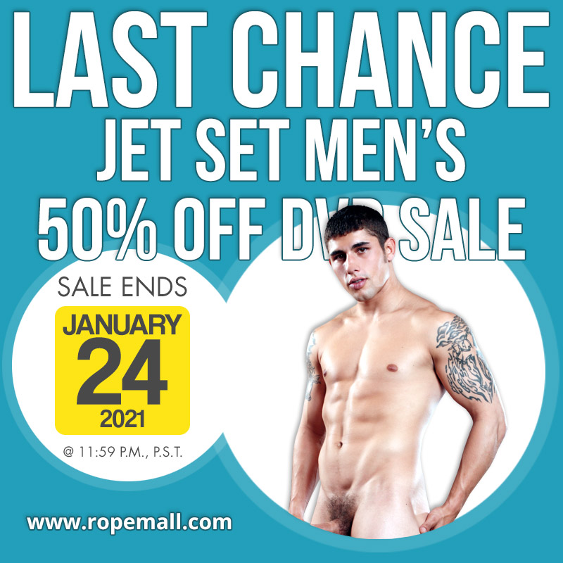 Last chance reminder that our 50% off dvd sale ends this Sunday, January 24, 2021. ropemall.com

Can-Am Productions • Cyberfights • Hard Heroes • Jet Set Men!

We'd like to thank all you for your amazing support and we look forward to new content in 2021!