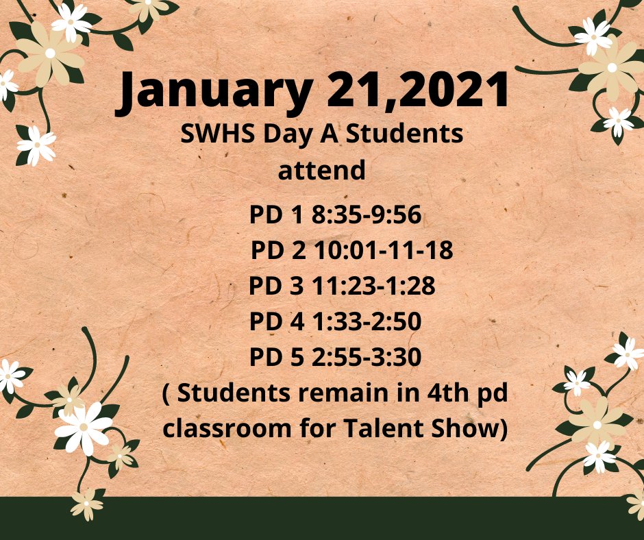 SWHS Parent Advisory Board tweet media