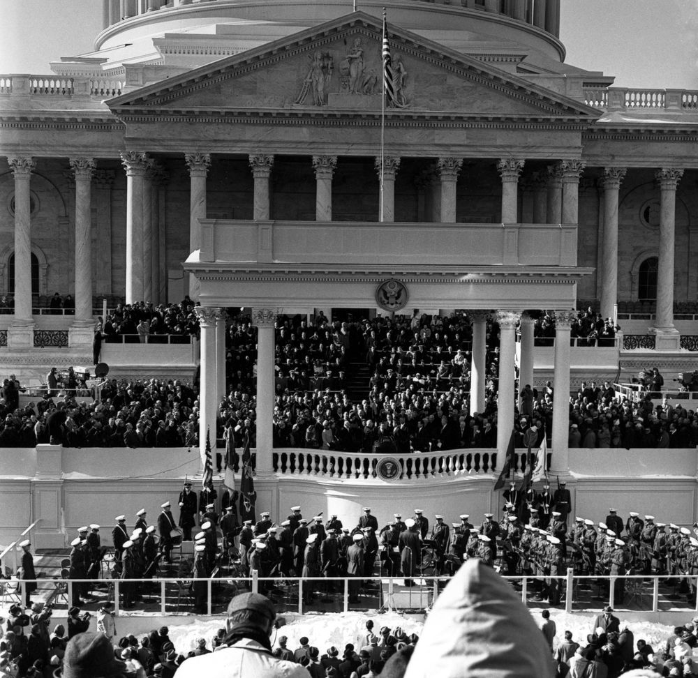 JFKLibraryFdn's tweet photo. Sixty years ago today, John F. Kennedy became the first Catholic president and the first born in the 20th century. #InaugurationHistory #Inauguration https://t.co/LfSIwAGF7J