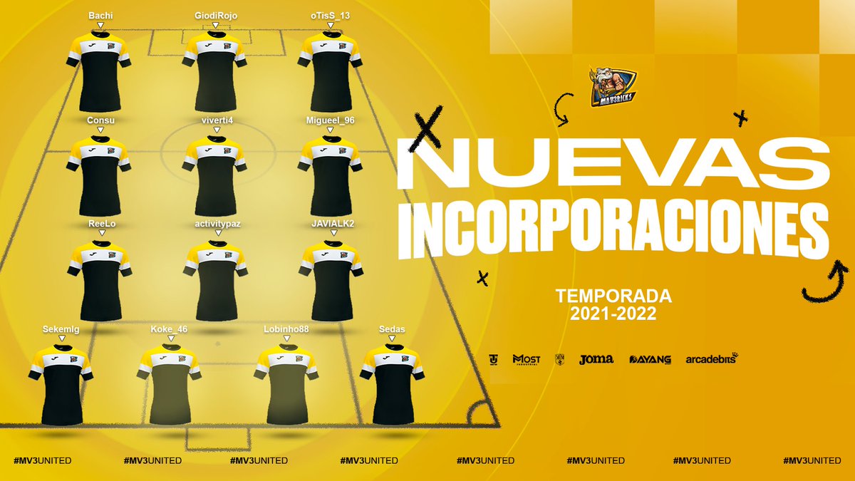 Tras el mercado de invierno esta será nuestra plantilla en Clubes Pro #PS4✅

⚽️ <a href="/Bachi_VFO/">Bachi</a>
⚽️ <a href="/GiodiRojo/">GiodiRojo</a>
⚽️ <a href="/otiss_13/">𝗫 𝗡𝗼𝘁𝗶𝗳𝗶𝗰𝗮𝘁𝗶𝗼𝗻</a>
⚽️ <a href="/adriancoOMG/">𝓒𝓞𝓝𝓢𝓤</a>
⚽️ <a href="/FiFerTiX/">Viverti</a>
⚽️ <a href="/miguelmeedina/">Miguel Medina🇮🇨</a>
⚽️ <a href="/reelo87/">ReeLo</a>
⚽️ <a href="/activitypaz/">Activitypaz</a> 
⚽️ <a href="/javialk2/">JAVIALK2</a>
⚽️ @Sekemlg
⚽️ <a href="/koke_46/">Koke</a>
⚽️ @Lobo_killer88
⚽️ <a href="/Sedaas01/">sedas</a>

#MV3United 🖤💛