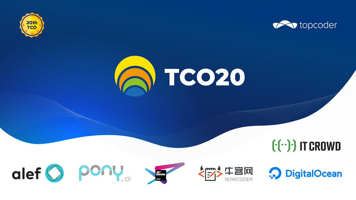 Topcoder's tweet photo. Hereβs the full recap of #TCO20. The Topcoder team went through extraordinary efforts to organize this TCO in a virtual manner. Thank you to our community for your continued support, and for tuning in. Let us know what you think! https://t.co/6MxDGv9pBD https://t.co/8ErT7sfd3a