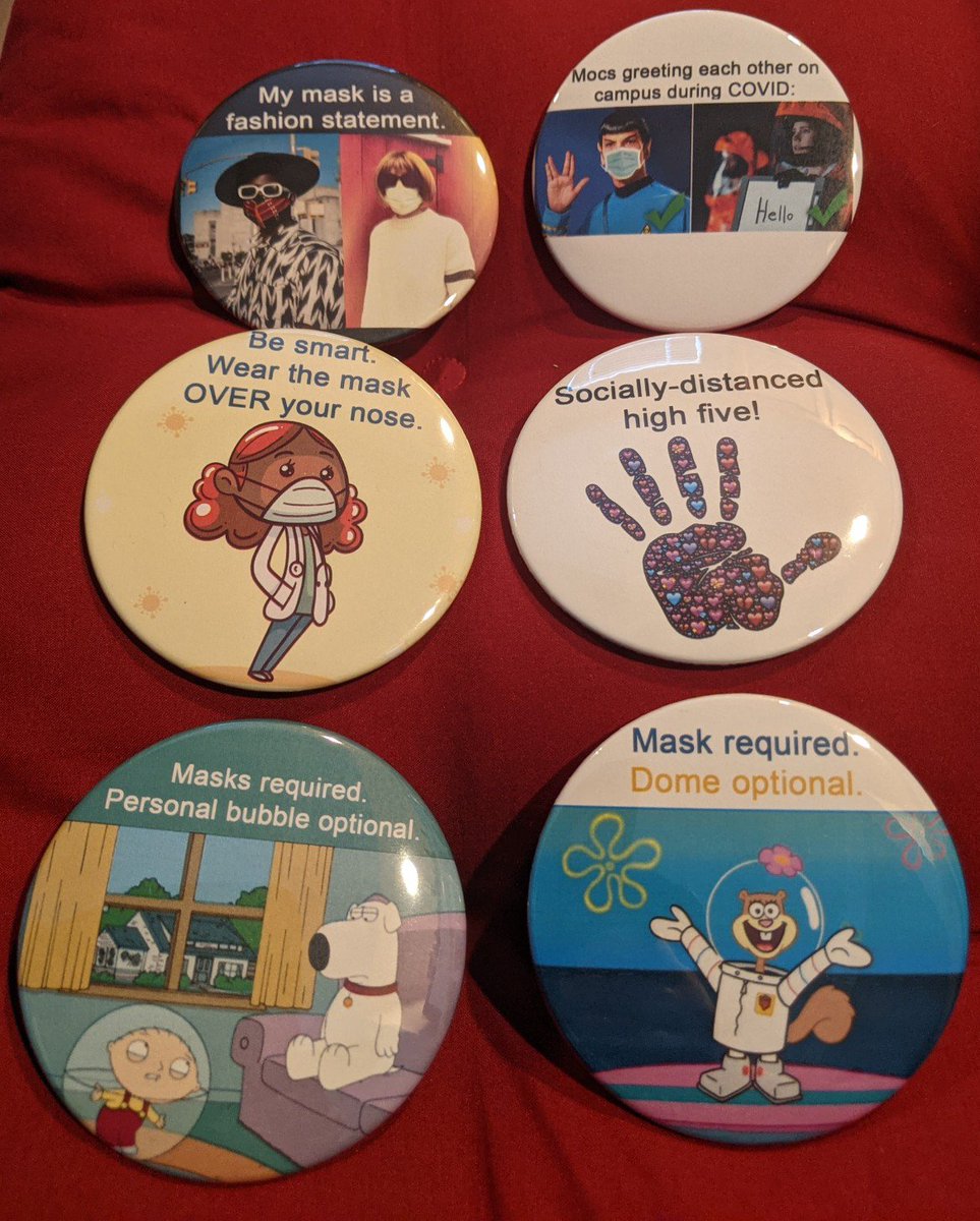 UTCLibrary's tweet image. If you&apos;re in the @UTCLibrary area, drop in to pick up a button featuring mask-memes and more! The buttons are in front of the 1st floor Check Out desk - help yourselves, #Mocs! Please remember you&apos;ll need your Mocs Card to enter the building &amp;amp; masks are required. #MocsMaskUp