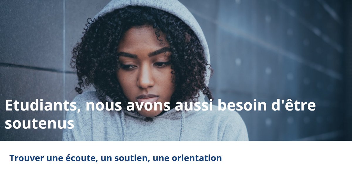 Le nombre de #jeunes âgés de 20 à 30 ans montrant des signes d'anxiété ou de dépression a doublé depuis le début du 1er #confinement
Pour leur venir en aide, <a href="/AssoSPS/">Association SPS</a> met à disposition une plateforme d'appel anonyme, accessible 7j/7, 24h/24
<a href="/AXAprevention/">Association AXA Prévention</a> 
soins-aux-etudiants.com