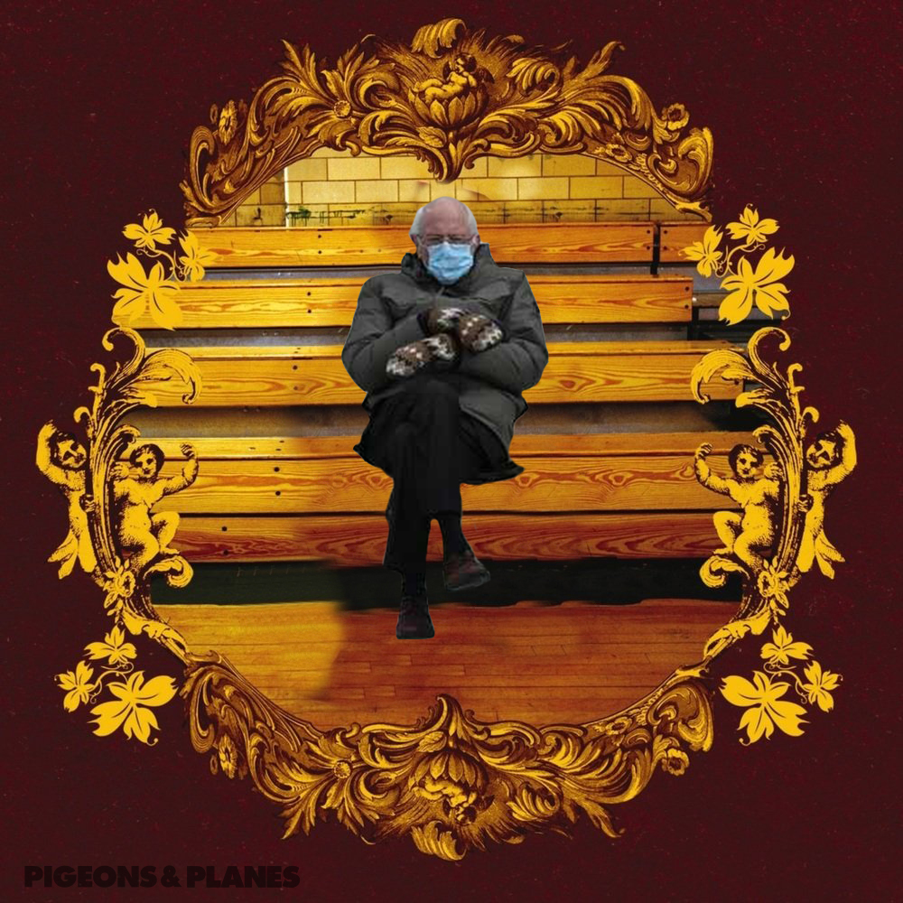 PigsAndPlans's tweet image. some album covers with cold Bernie