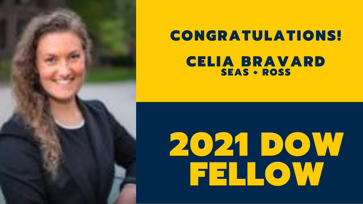 GrahamInstitute's tweet photo. Congratulations #DowFellow Celia Bravard! @UMDowFellows @MichiganRoss @UMSEAS @UMich 

Read more: https://t.co/zak8rVj9iH https://t.co/qNkt3e201R