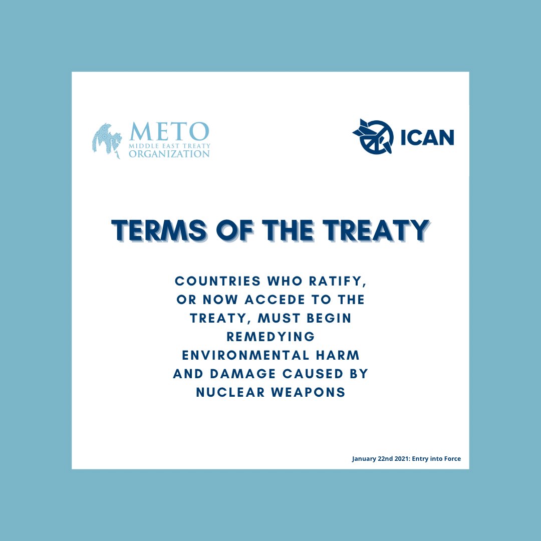 WMDfreeME's tweet photo. Did you know? To celebrate the countdown to #EntryintoForce of the #TPNW, here are a few facts about the #nuclearban treaty! 🚫💣 https://t.co/rJAYjiNsaL