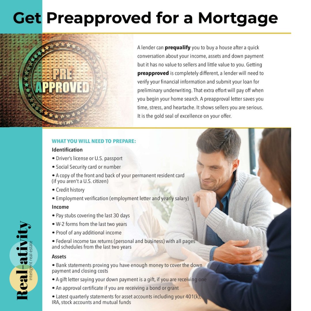 Real_ativity's tweet photo. It is important to note that having a mortgage preapproval sets you up for success, but it does not commit you to a lender. You have the right to shop around and should. #ExploreAllYourOptions #Realativity #IntelligentRealEstate https://t.co/JeJTSRS9nJ