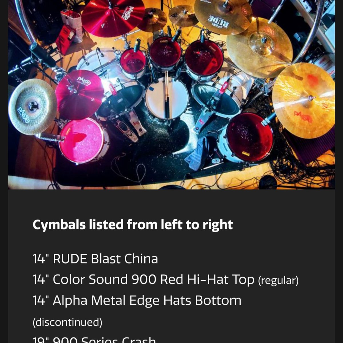 EvileBenni's tweet photo. I'm exceptionally proud to share my new Artist Profile page with @PaisteNation and would like to thank them for their continued support for the last 12 years! 
I am truly blessed to be using the best cymbals on the planet! @Evile #AlbumV #THRASH 

https://t.co/3nFqUeTFjW https://t.co/cLveApcHYj