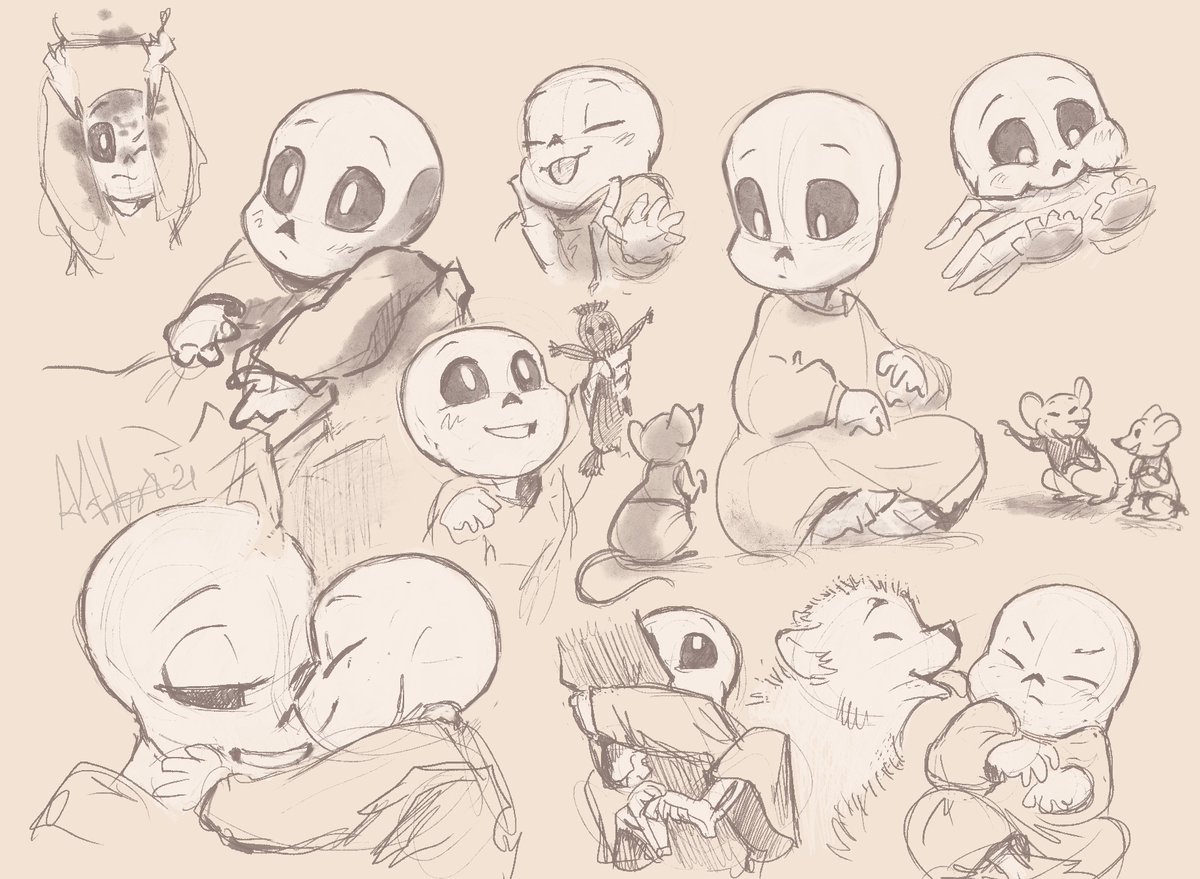Have some cute ‘memories’ with Sansy~~ 🌟 After these sketches I hope to draw more, Sans’s past still has to be revealed at some point.
-
#undertale #sans #babybones
