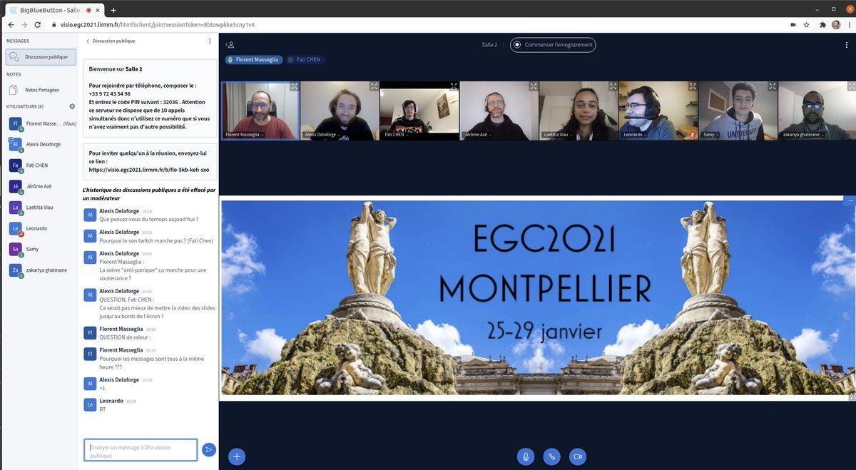 La conférence EGC 2021 débute dans quelques jours. Les tests techniques pour les lives sont en cours. #egc2021 <a href="/associationEGC/">Association EGC</a>