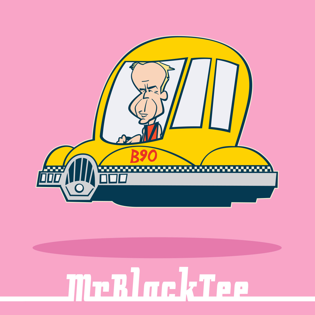 MisterBlackTee's tweet photo. #KorbenDallas famous taxi
•
➡️ https://t.co/VH78eJDoFL ⬅️
•
•
•
•
•
#MisterBlackTee #Tshirt #Teeshirt #Tシャツ #تيشيرت #Футболка #ArtPrint #London #cartoon #caricature #retro #ChararcterDesign #PopCulture #Geek #Nerd #GoodFeeling #TheFifthElement #BruceWillis https://t.co/BviAQLvn1k
