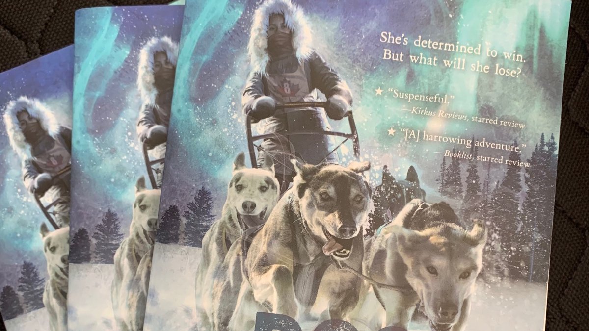 TerryLynnJ's tweet photo. Just received my author copies of the paperback version of Dog Driven! π€©π€© (available March 30) I love that they put the starred reviews on the cover! EPIC giveaway coming soon! #dogdriven #forestofreading #iodecanada #JLG @HMHKids https://t.co/eGb9cNANrF