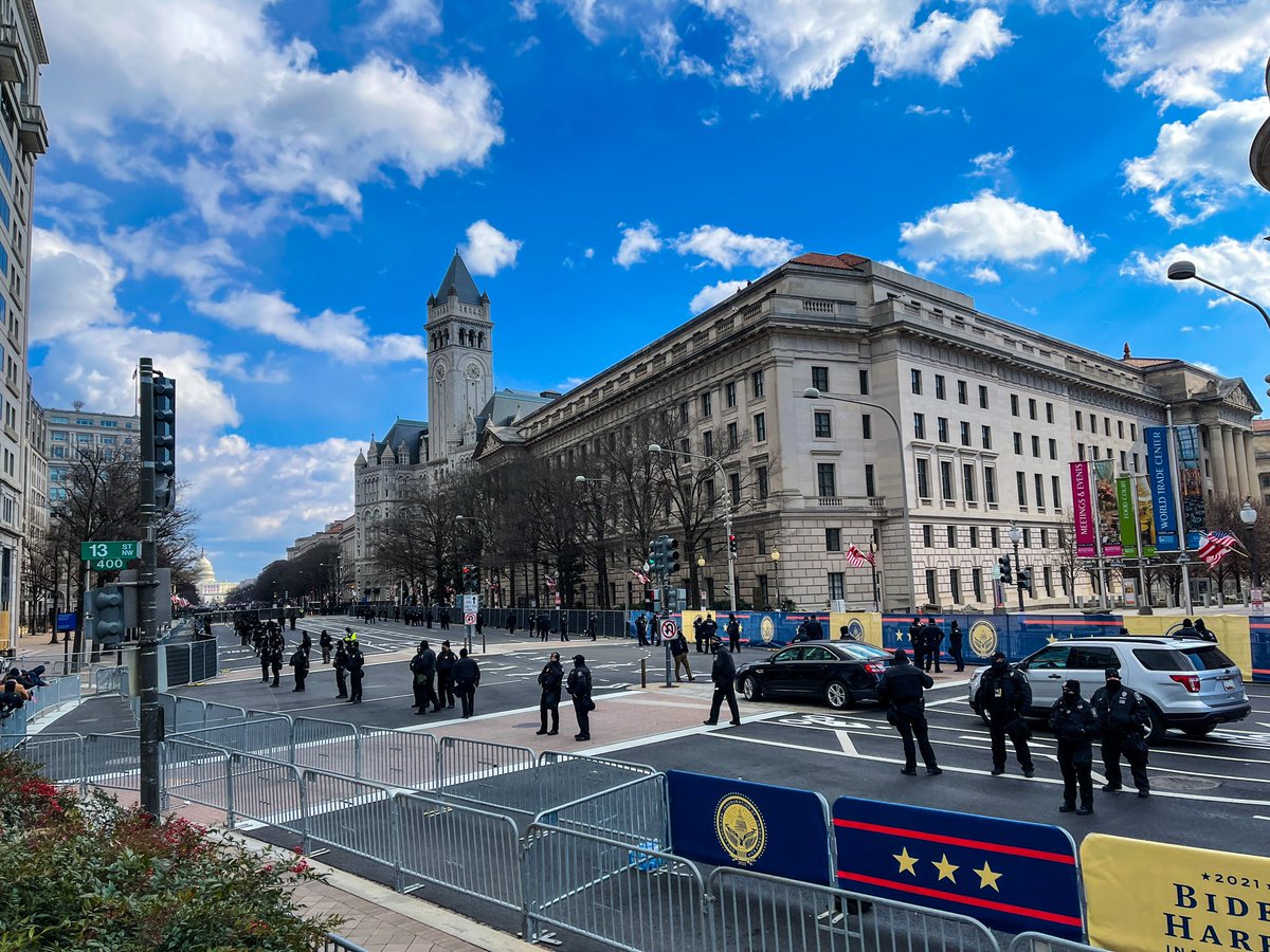 indianz's tweet photo. Almost four years ago Native people marched down Pennsylvania Ave, all the way to the White House, to demand to be heard by someone who didn’t listen. Today the street is mostly empty as Indian Country awaits President Joe Biden’s first actions. #NativeNationsRise #NoDAPL #NoKXL https://t.co/aWiLcQaswG