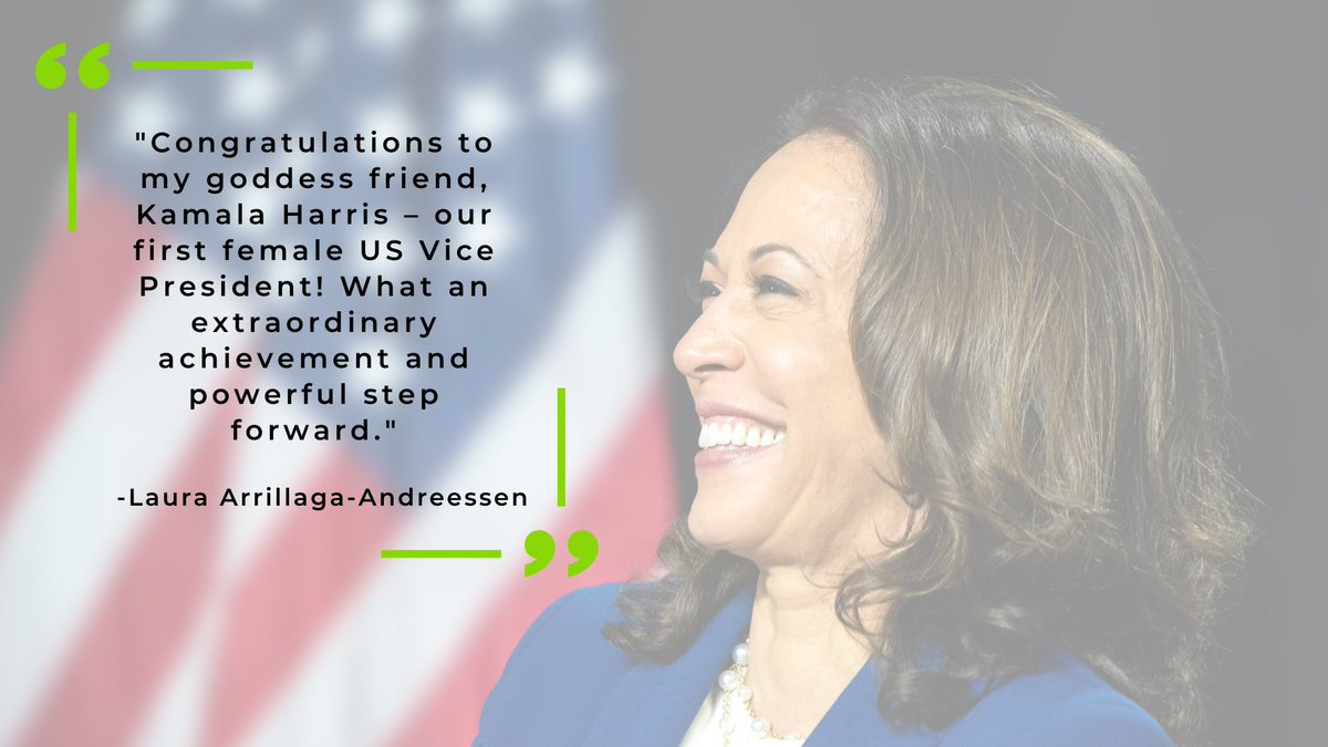 A note of congratulations from our Founder to VP Kamala Harris on this historic day celebrating, recognizing and honoring women in leadership! There is still so much work to do but today is an opportunity to celebrate our collective success. #womeninleadership #women #womenpower