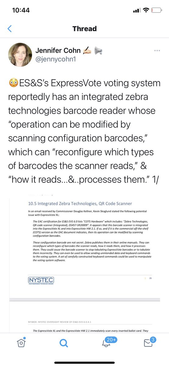 5/ We are only beginning now to understand how these barcodes and QR code’s unnecessarily increase the attack surface for bad actors seeking to interfere in our elections. This is unacceptable & unnecessary.