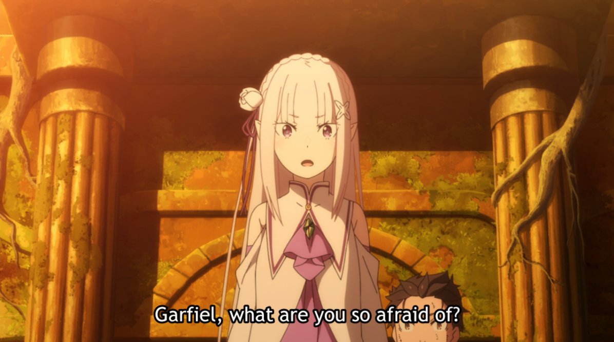 This sequence is, for the most part, all about exploring Garfiel's character — specifically how weak he is. It's interesting that the physically strongest character so far happens to be the weakest mentally, with all of his tough act an attempt to fool himself and others.