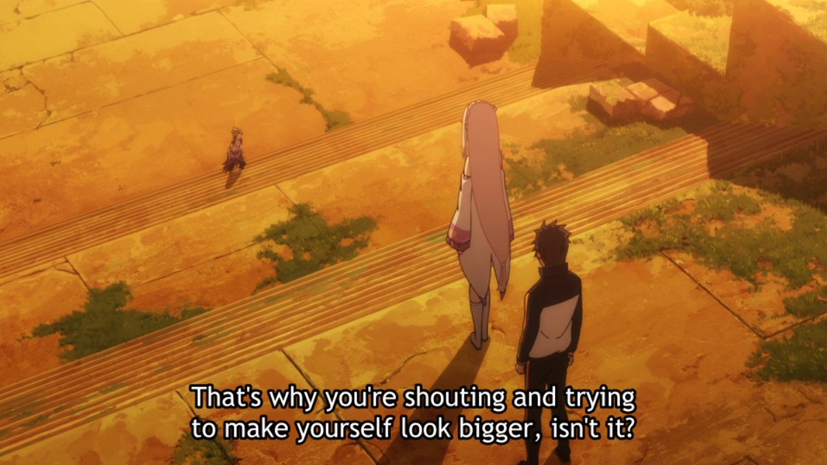 This sequence is, for the most part, all about exploring Garfiel's character — specifically how weak he is. It's interesting that the physically strongest character so far happens to be the weakest mentally, with all of his tough act an attempt to fool himself and others.