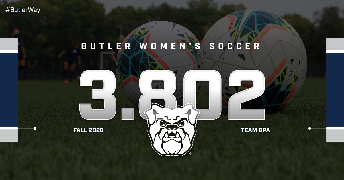 ButleruWSoccer's tweet photo. The Dawgs posted a 3️⃣.8️⃣0️⃣2️⃣ team GPA for the 2020 fall semester, leading all @ButlerAthletics programs! 

#ButlerWay | https://t.co/vtKEUcqHei https://t.co/VWbnyIXML3