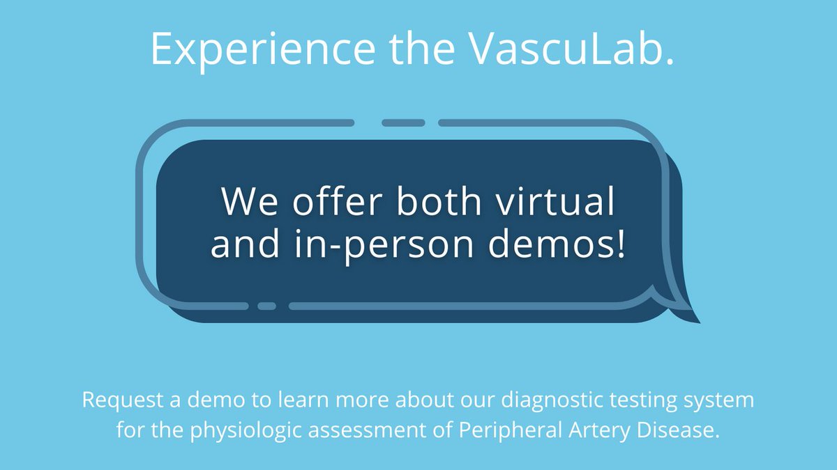 VascuLab's tweet photo. Visit https://t.co/UWXsTnJ0ql to request a demonstration or product literature.

#physiologic #arterial #peripheralarterydisease #vasculartech https://t.co/nfAgmXgGfc