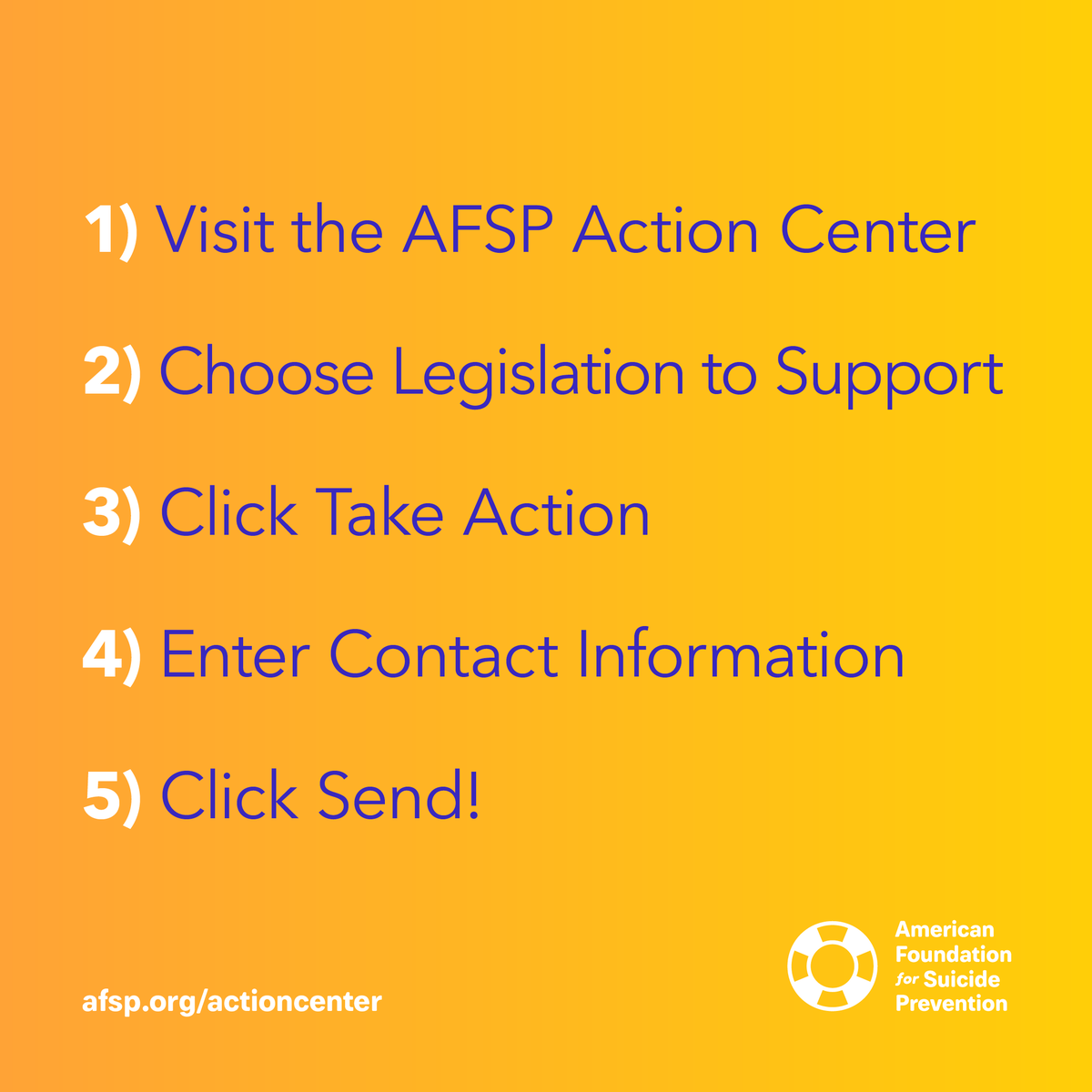 afspnational's tweet photo. Take action and demand that your representatives make mental health a priority! 🗣

With our Action Center, 3 minutes is all it takes! Learn how you can make a difference #AFSPadvocacy ➡️  https://t.co/dAv8jPhD8x https://t.co/StAACiSW3x