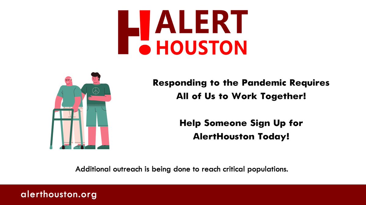 Are you tech-savvy? Help a friend, family member, or neighbor who may need help registering for AlertHouston!

Sign up for <a href="/AlertHouston/">AlertHouston</a> : AlertHouston.org
Follow HHD: <a href="/HoustonHealth/">Houston Health Dept</a> 
Share credible information with friends and family!

#hounews #TakeYourBestShot