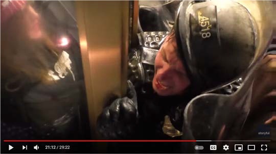 Tom_Winter's tweet photo. NBC News: The FBI has arrested and charged Patrick Edward McCaughey in NY and charged him with assault on a police officer and other charges related to the Capitol riot. 

He's accused of squeezing Officer Hodges with a riot shield in the Capitol. https://t.co/hXAKkgRDoI