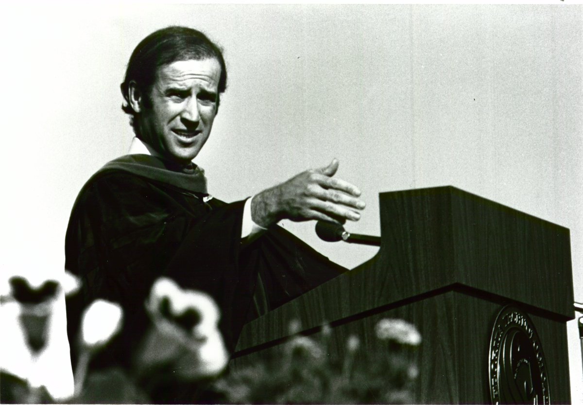 UCF's tweet photo. ⏮ to 1978 with us when the now president of the United States was the commencement speaker to the graduating class 🎓 #InaugurationDay https://t.co/mFEn2jQELy