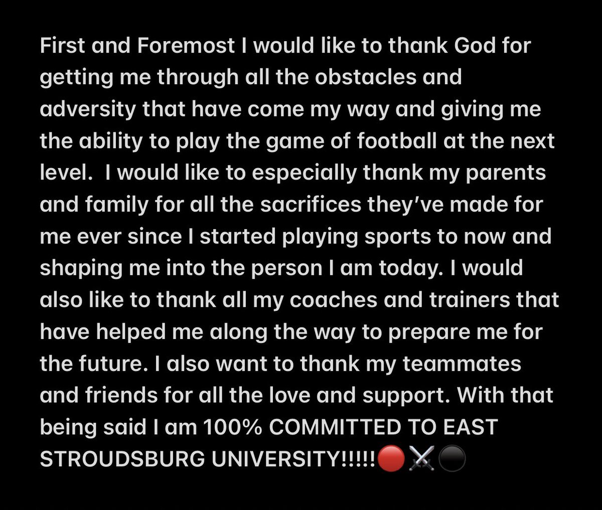 zavieratkins18's tweet photo. Next 4! Committed⚫️⚔️🔴 #BloodRunsThick‼️ @Jimterwilliger @CoachJDIV @coachlackey https://t.co/TLUWbajHbg