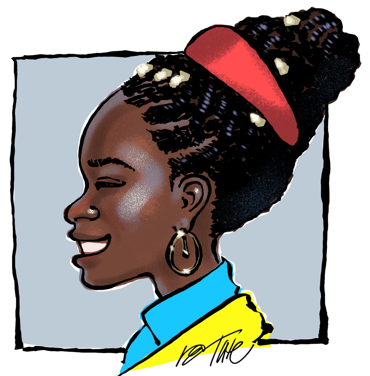 I just felt inspired to draw her. Amanda Gorman.