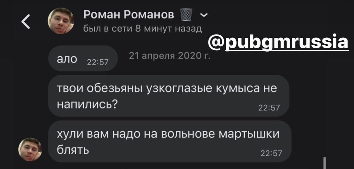 Yo, <a href="/PUBGMOBILE/">PUBG MOBILE</a> 
One of Talents from official Russian Broadcast "Aylo" called Konina Power players "narrow-eyed monkeys" 
Can you please kick his racist ass?