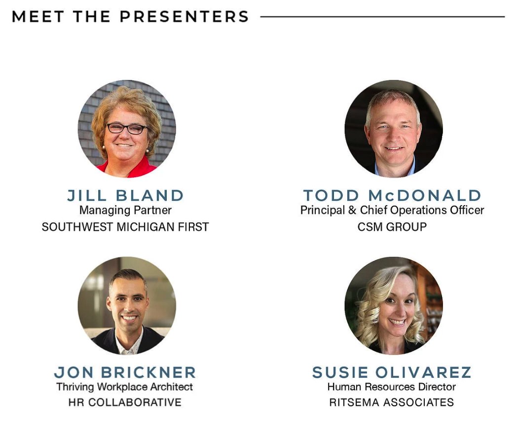 CSM_Group's tweet image. Are you struggling with finding and retaining employees in a tough labor market? 

Join thought leaders from @CSM_Group, @TheGibsonEdge, @Ritsema_Assoc, @HRCollaborative, and @swmfirst for an engaging panel discussion on February 17 at 9:00 AM EST. 

bit.ly/2KukxxY