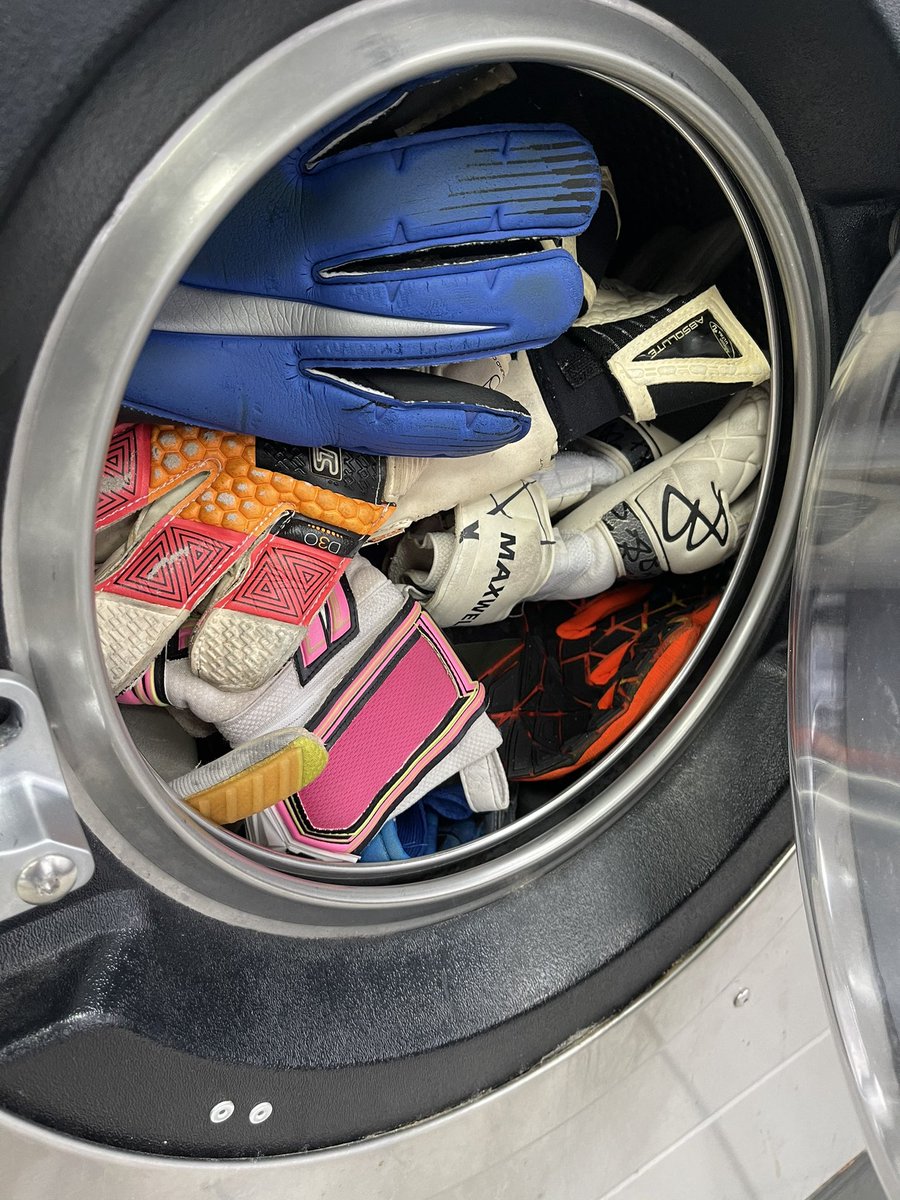 We are busy washing your gloves that you have all kindly sent to us 🙏 thank you all so much #WeAreAll1 #Goalkeepergloves