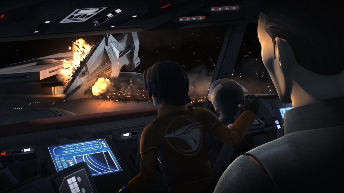 A slight different version of this ship, the Arquitens Command Cruiser appeared in Rebels, while there are some changes the ship appears to be the same size, about 200m long.