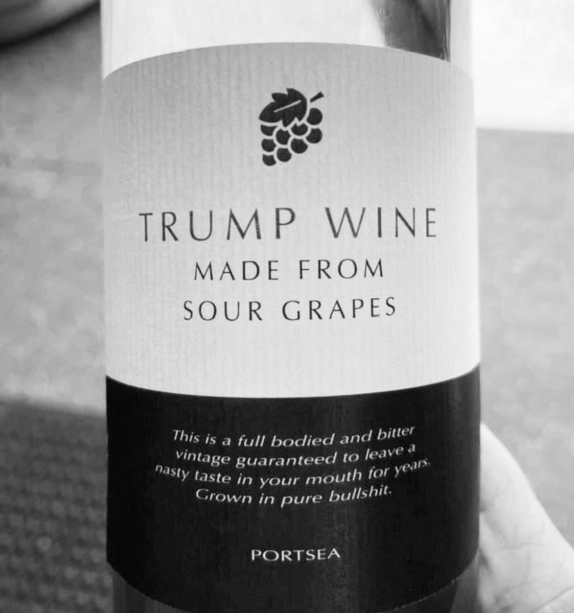 Bye Bye Trump and your sour grapes too 🍇 #wine #ByeDon #BeGone