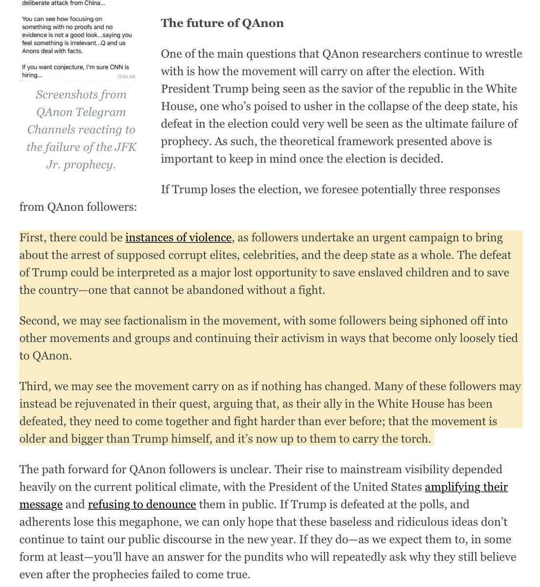 4/ Already getting great suggestions! My first read is this super-topical piece by scholars Prof  @AmarAmarasingam &  @_MAArgentino. Both are also a recommended follow. https://religiondispatches.org/qanons-predictions-havent-come-true-so-how-does-the-movement-survive-the-failure-of-prophecy/