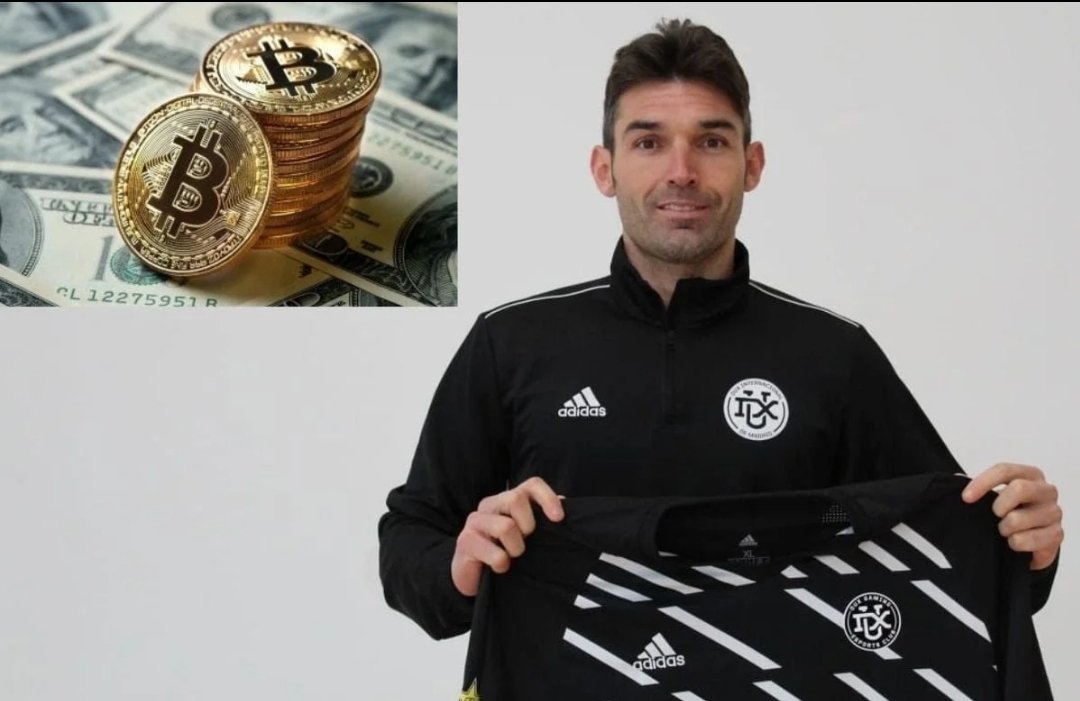 A Player has been bought using BITCOIN!!! I kid you not!

Former Real Madrid Player David #Barral Becomes First to be Bought Using Cryptocurrency

Barral has signed up to play for Segunda B side DUX Internacional de Madrid. #Bitcoin