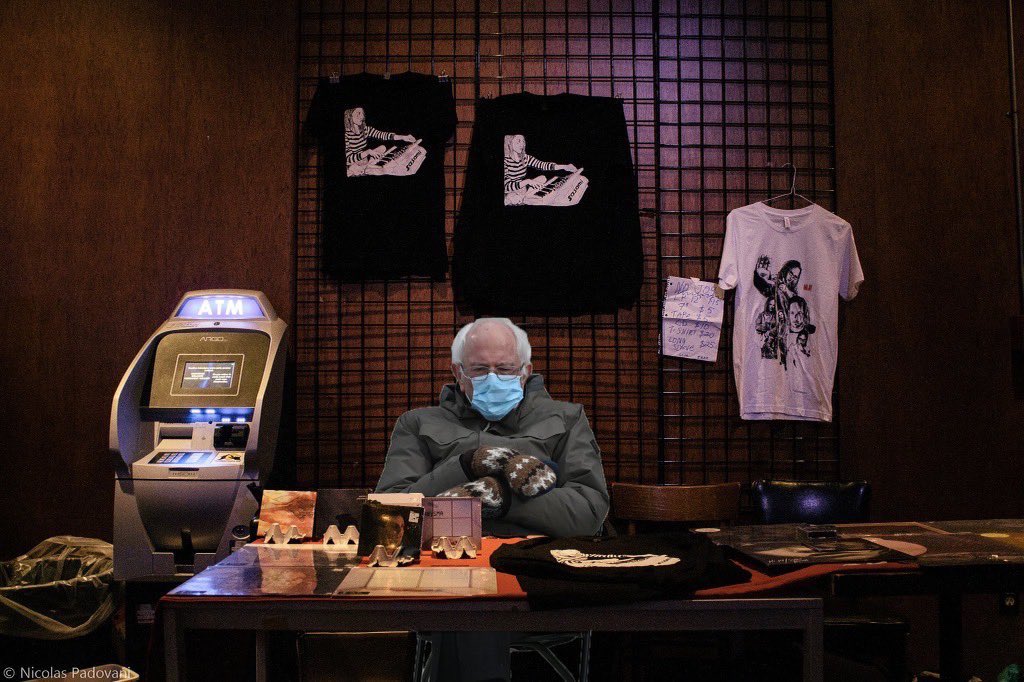 The internet was quick with the Bernie memes 