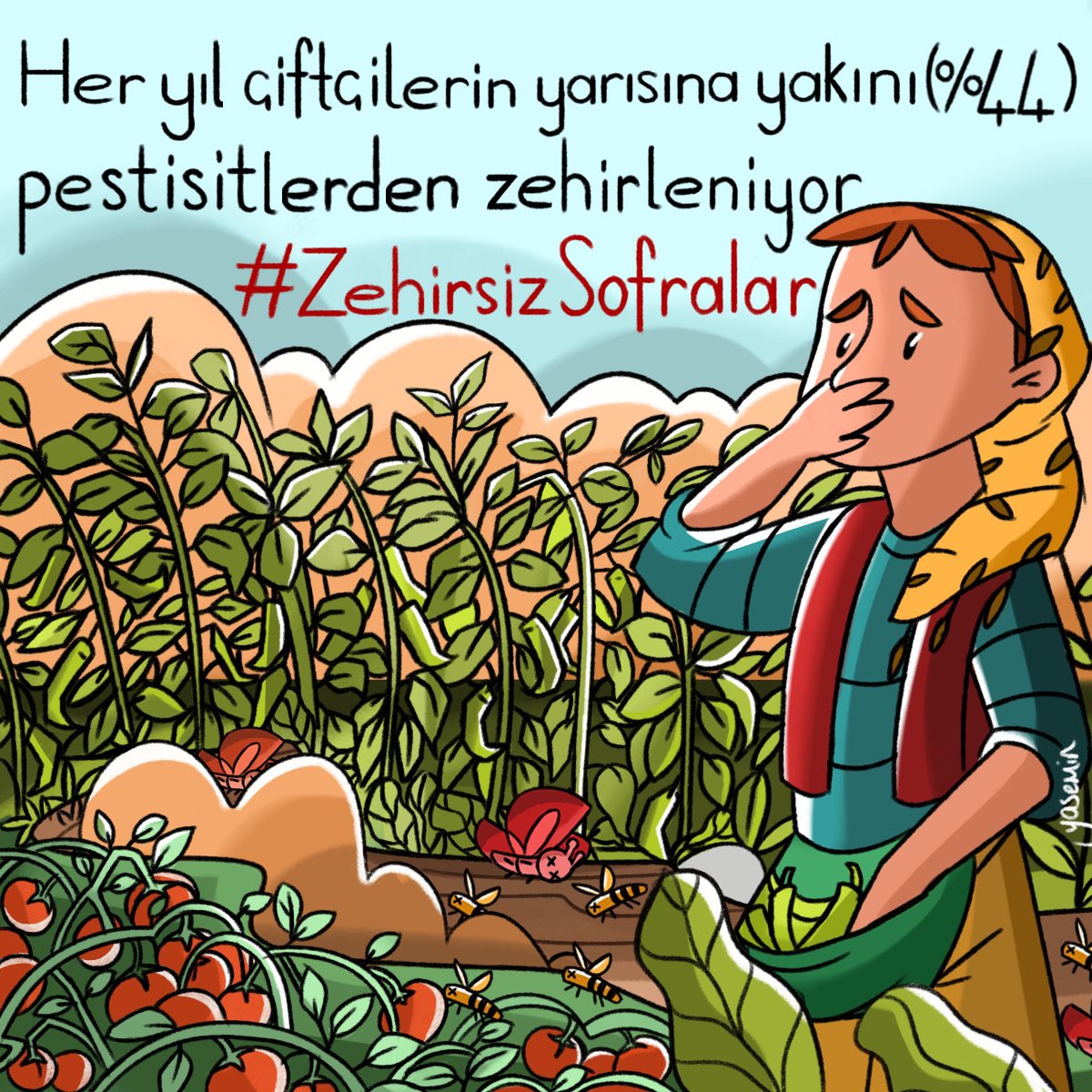 Türkiye’nin tarımda yaptığı en büyük hatalardan biri tarımı endüstriyel hale getirmesi. Tarımı şirketler değil çiftçiler yapmalı. Aile Çiftçiliği hayati önemde. Endüstriyel tarımı değil zehirsiz üretim yapan aile çiftçilerini desteklemek zorundayız. #ÇiftçiYoksaHayatYok