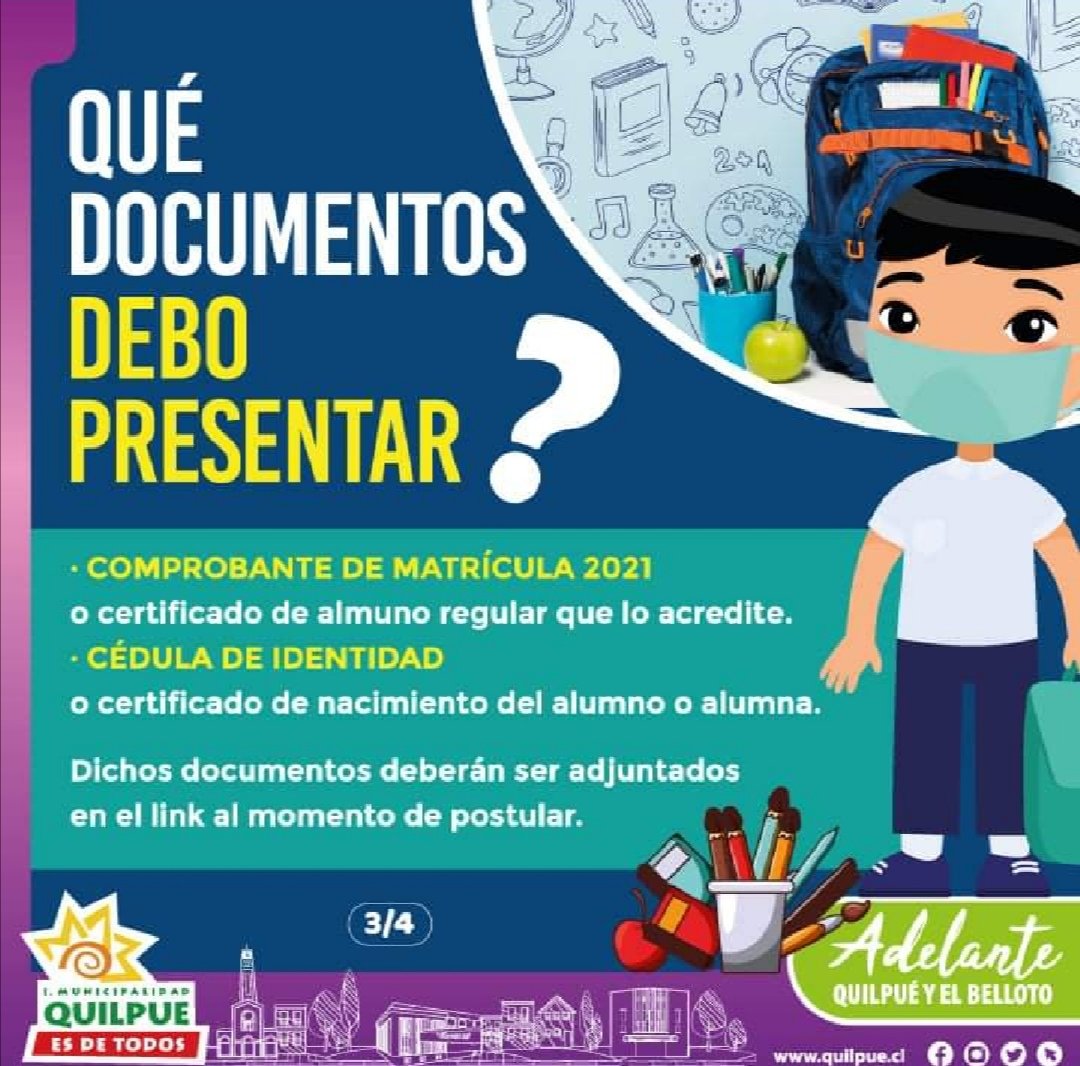 DuranColegio's tweet photo. Información importante para nuestros Apoderados con respecto al Programa Ayuda Escolar que ofrece nuestra Municipalidad.
Solicitar certificado de matrícula a:
fernandoduranvillarrealcolegio@gmail.com https://t.co/v6Np0iLzRp