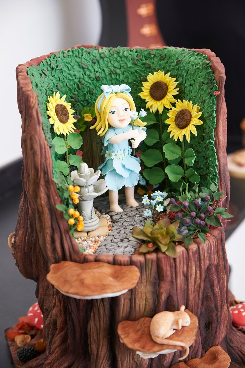 RenshawBaking's tweet photo. Well done to Celebration Cake Business of the Year finalist @JuliesCakeBox on a fantastic achievement, and a beautiful secret garden themed cake #bakeryawards https://t.co/nltmdMCiTD