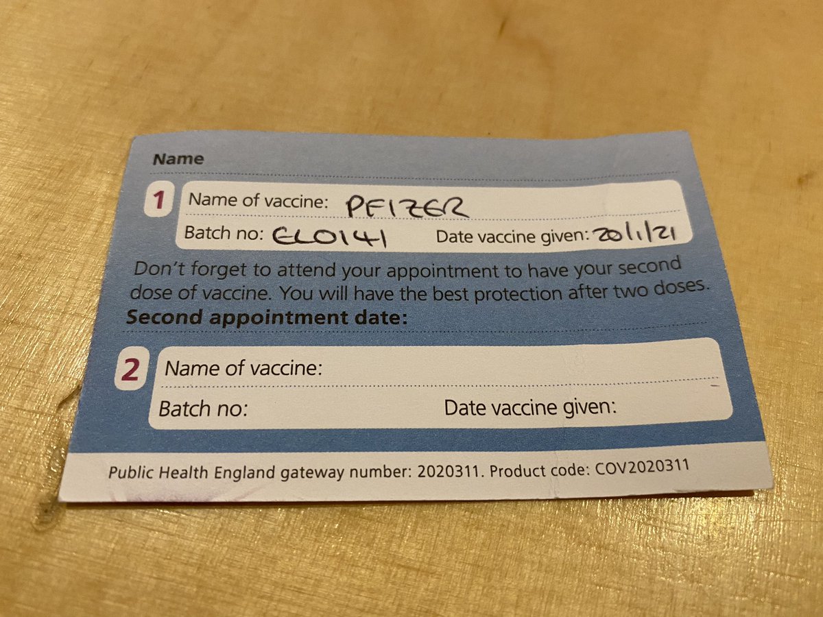 At a time when there is so much negativity I just wanted to congratulate <a href="/CV_UHB/">Cardiff and Vale University Health Board</a> on doing a fantastic job at their Immunisation Centre in Splott. I can’t fault any aspect of my vaccination experience this afternoon which was truly outstanding. Well done &amp; thanks to all involved.