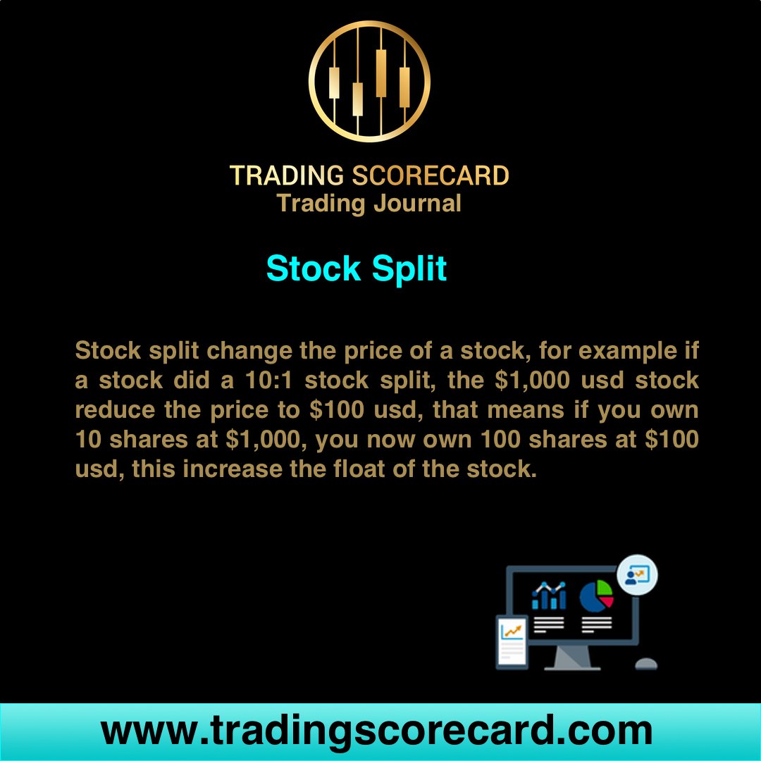FormulaBullish's tweet image. Learn more about Stock Split and how this affect the stock, join tradingscorecard.com to record you trades and boost your performance #bitacoradetrading #tradingjournal #bitacorabursatil #bitacoradetraders #recordyourtrades #tradingdiary #diariodetrading #tradingstrategy
