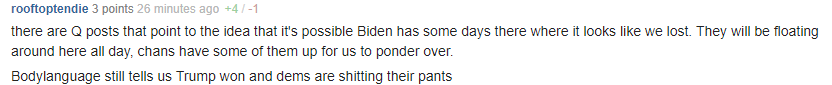 Two brilliant phrases:"There are Q posts that POINT to the IDEA that it is POSSIBLE" (emphasis added)."Bodylanguage tells us".