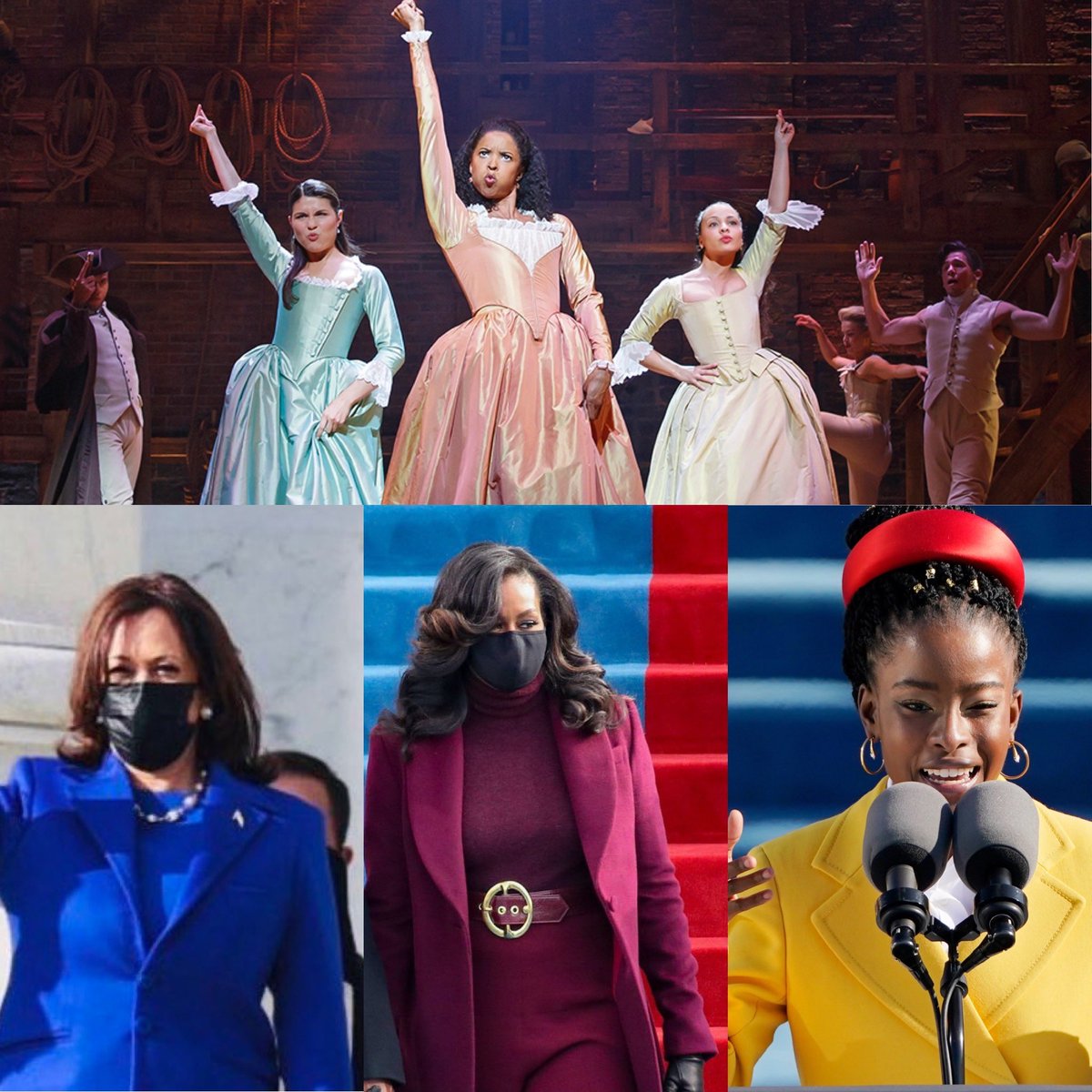 I love when women. <a href="/TheAmandaGorman/">Amanda Gorman</a> <a href="/MichelleObama/">Michelle Obama</a> <a href="/KamalaHarris/">Kamala Harris</a> #Hamilton <a href="/Lin_Manuel/">Lin-Manuel Miranda</a> @Phillipasoo <a href="/ReneeGoldsberry/">RenéeEliseGoldsberry</a> <a href="/JasCephasJones/">Jasmine Cephas Jones</a>