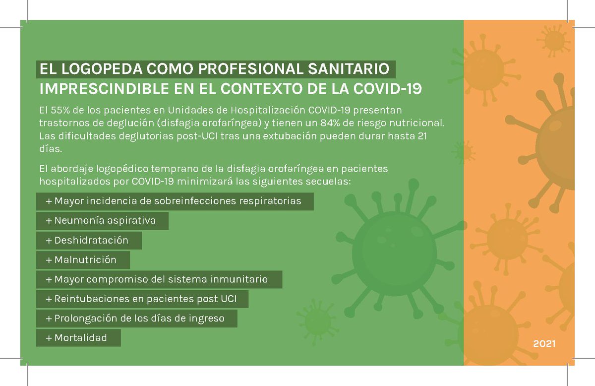 LogopedasColoan's tweet photo. ¿Por qué somos los logopedas IMPRESCINDIBLES como profesionales sanitarios en el contexto de la COVID-19?
👇👇👇 https://t.co/GDd0rp2K1M